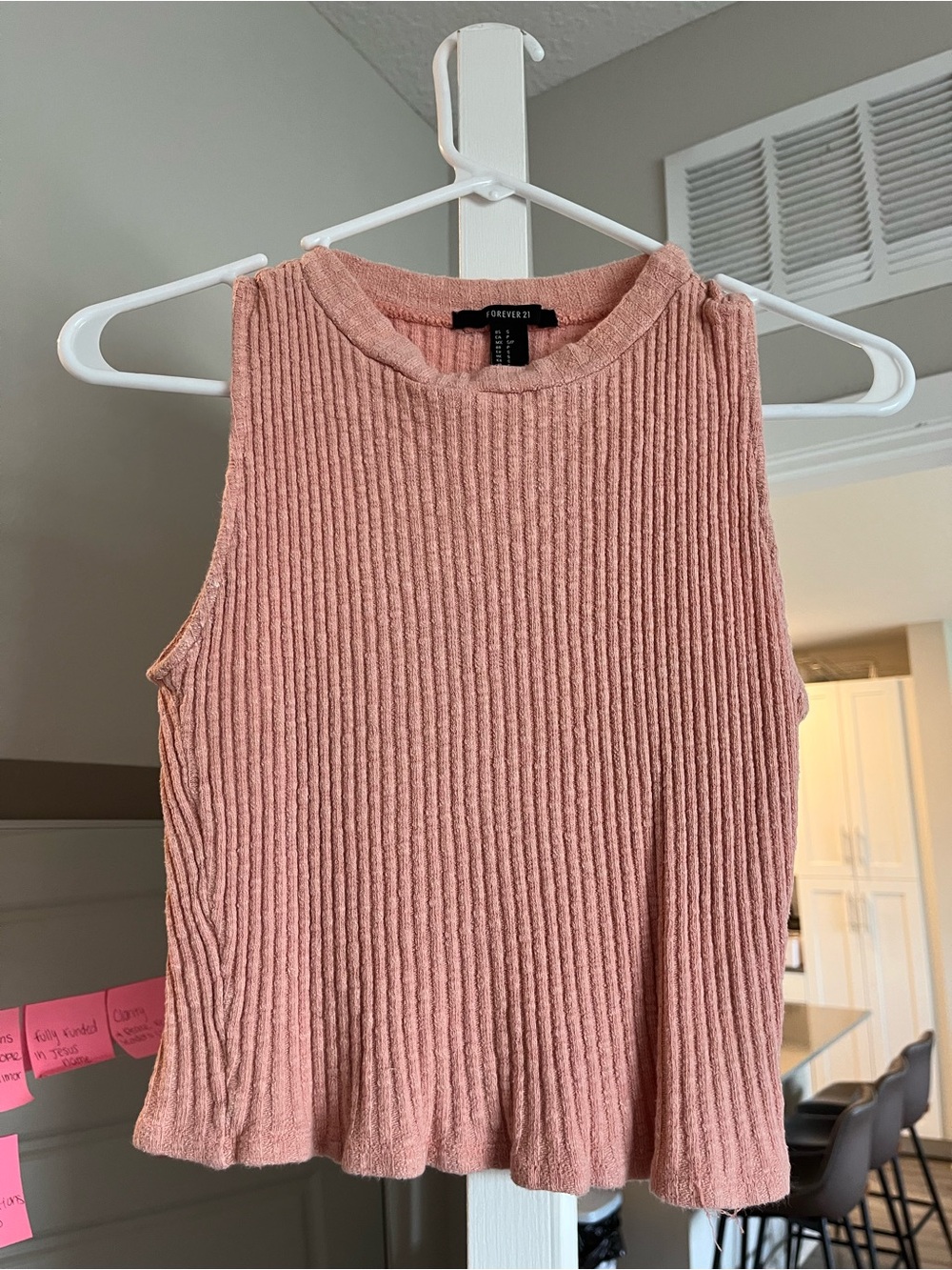 Forever 21 Dusty Rose Ribbed Tank